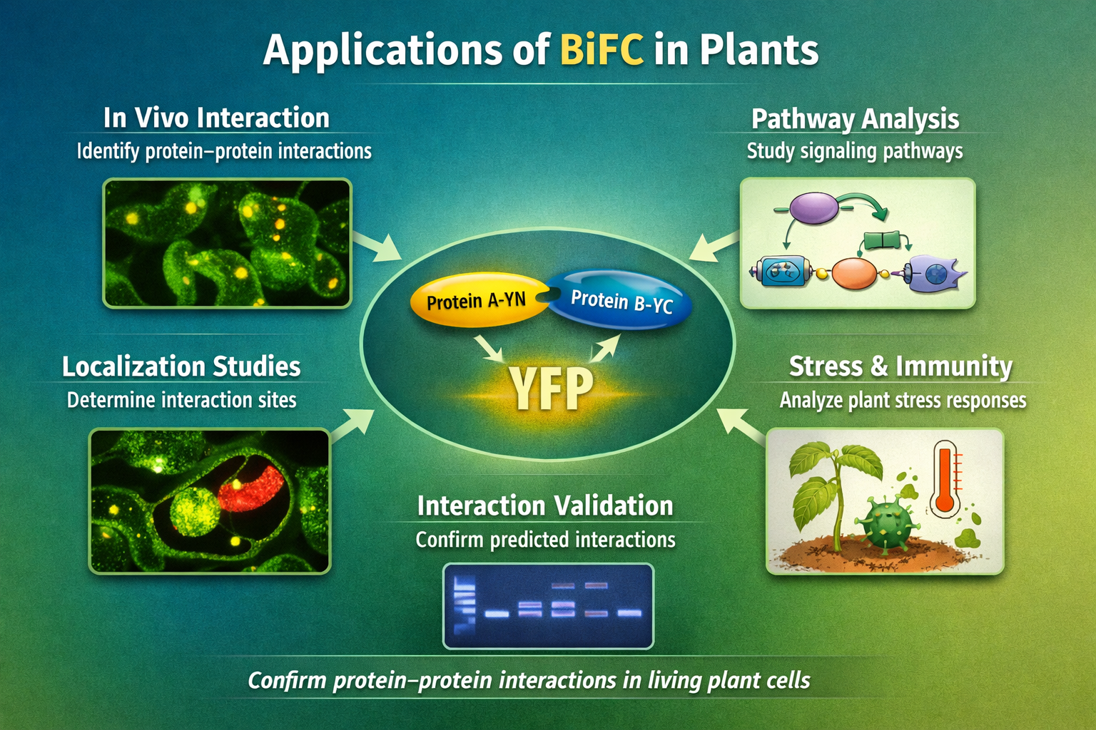 BiFC application in plant protein interaction research